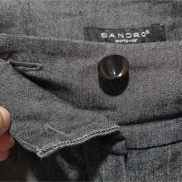 Sandro Pant High Waist Wide Leg Black Dress Pants sz 8 - Picture 3 of 8